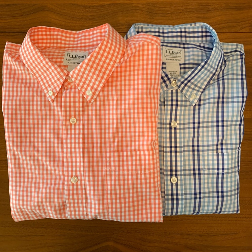 2 L.L. Bean along Sleeve Shirts